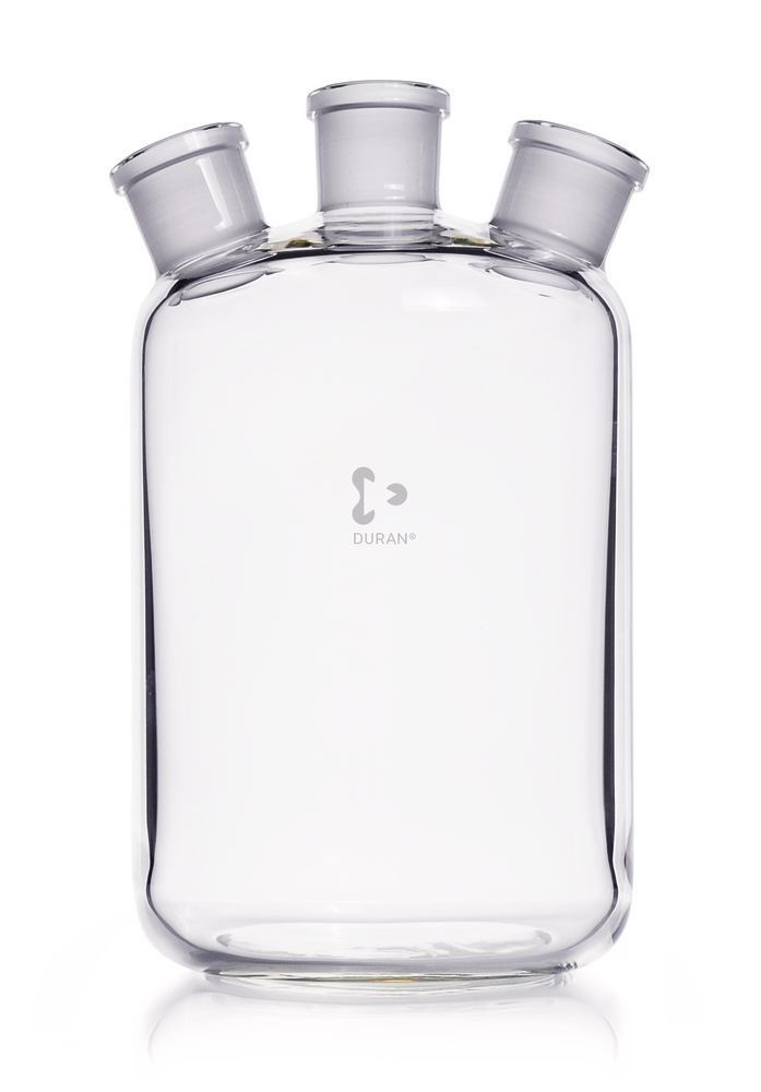 Woulff bottle, with 3 standard ground, necks, DURAN®,2000 ml, 1 unit(s) - Luminix Health
