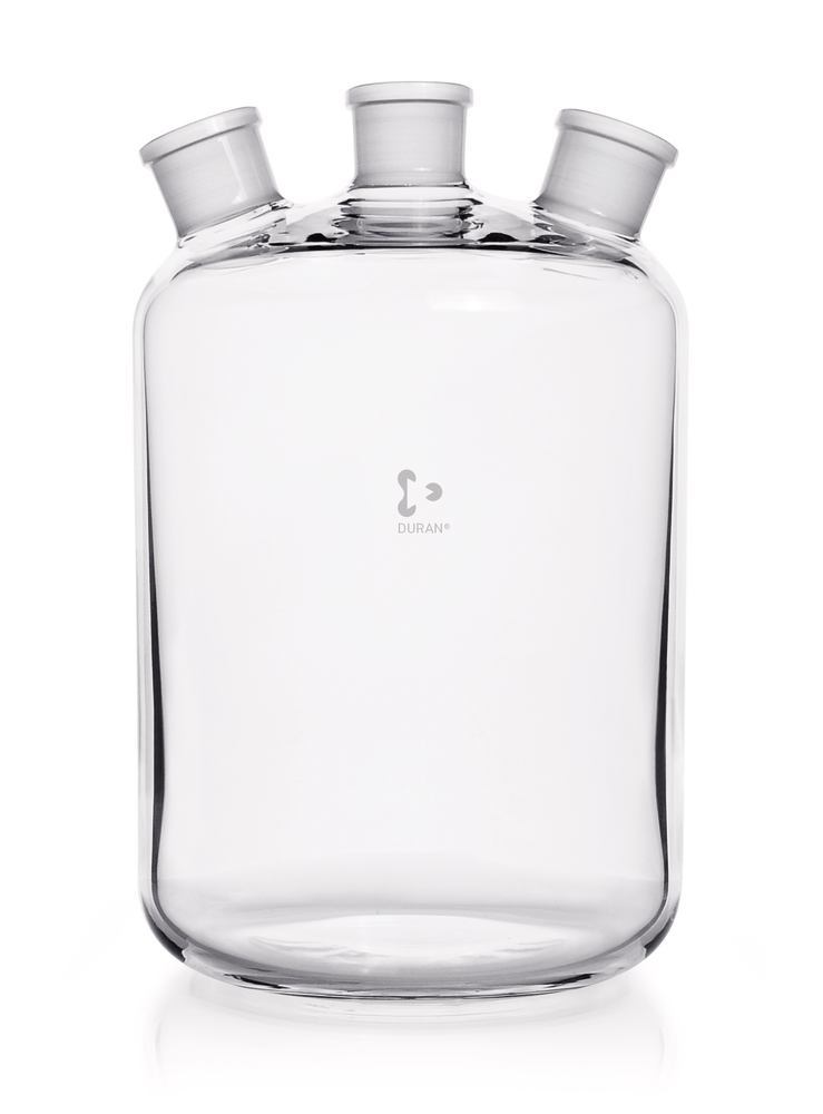 Woulff bottle, with 3 standard ground, necks, DURAN®,5000 ml, 1 unit(s) - Luminix Health