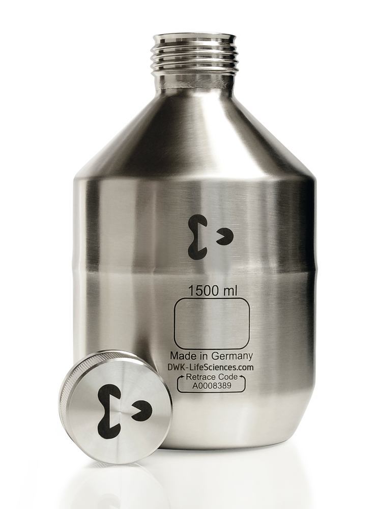 Stainless steel transport bottle GL 45, UN-approved, 1 unit(s) - Luminix Health