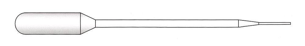 Pasteur pipettes with ultra-thin tip, LDPE, sterile, single/pack, L157mm,3.5ml - Luminix Health
