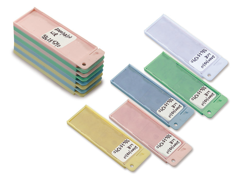 Mailing boxes for microscope, slides, PS, yellow, L 89 x W 29 x H 6 mm - Luminix Health