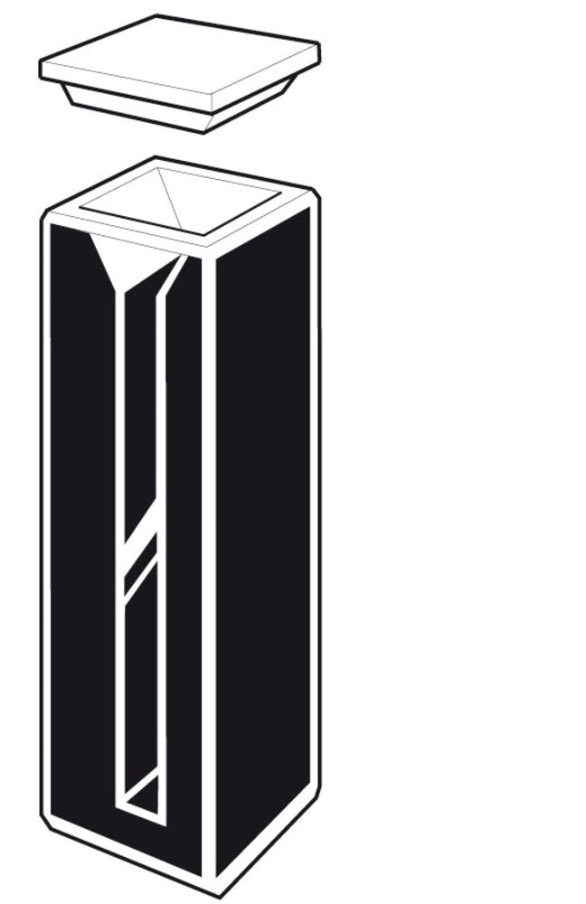ROTILABO®-precision glass cell, black, 1.4 ml, type semi-micro, 1 unit(s) - Luminix Health