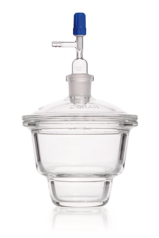 Dessicator with lid with tubus, 0,7 l, DN 100, set complete type Novus - Luminix Health