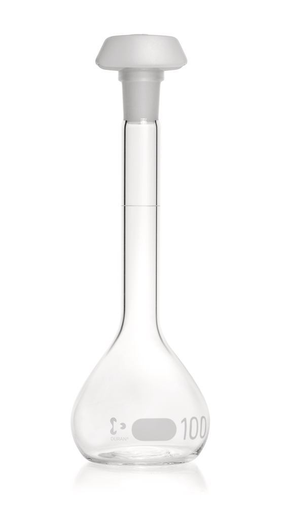 DURAN®-volumetric flask, class B, 100 ml, white graduation, 2 unit(s) - Luminix Health