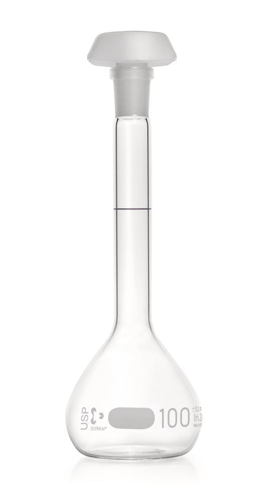 Volumetric flasks DURAN® class A, USP<31>, 100 ml, 14/23 - Luminix Health