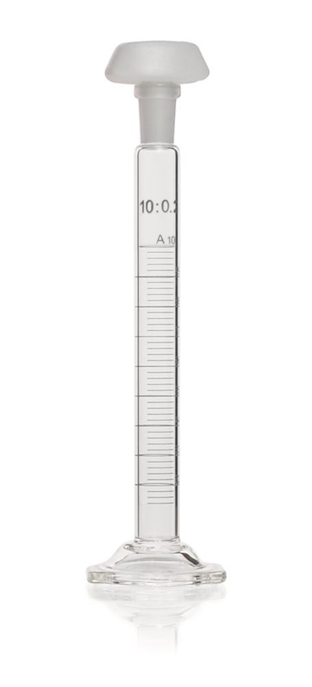 DURAN®-mixing cylinder 25 ml, cl. A, blue graduated, subdivis. 0.5 ml, 2 unit(s) - Luminix Health