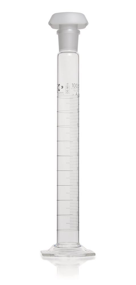 DURAN®-mixing cylinder 250 ml, cl. A, blue graduated, subdivis. 2 ml, 2 unit(s) - Luminix Health