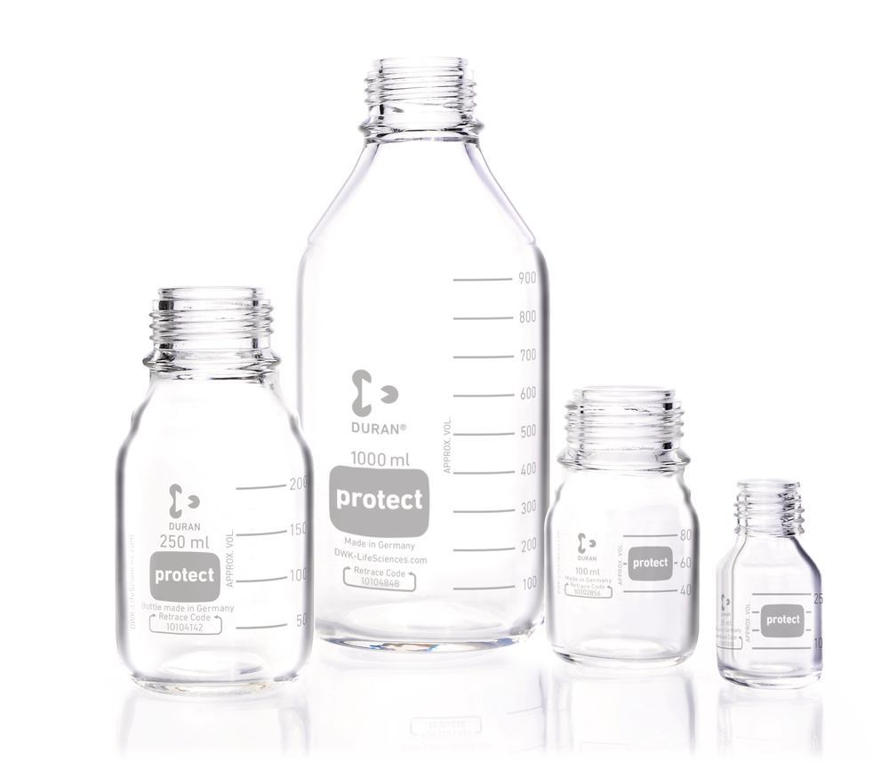 Screw top bottle, DURAN® Protect, without pouring spout ring+cap, 20000 ml - Luminix Health