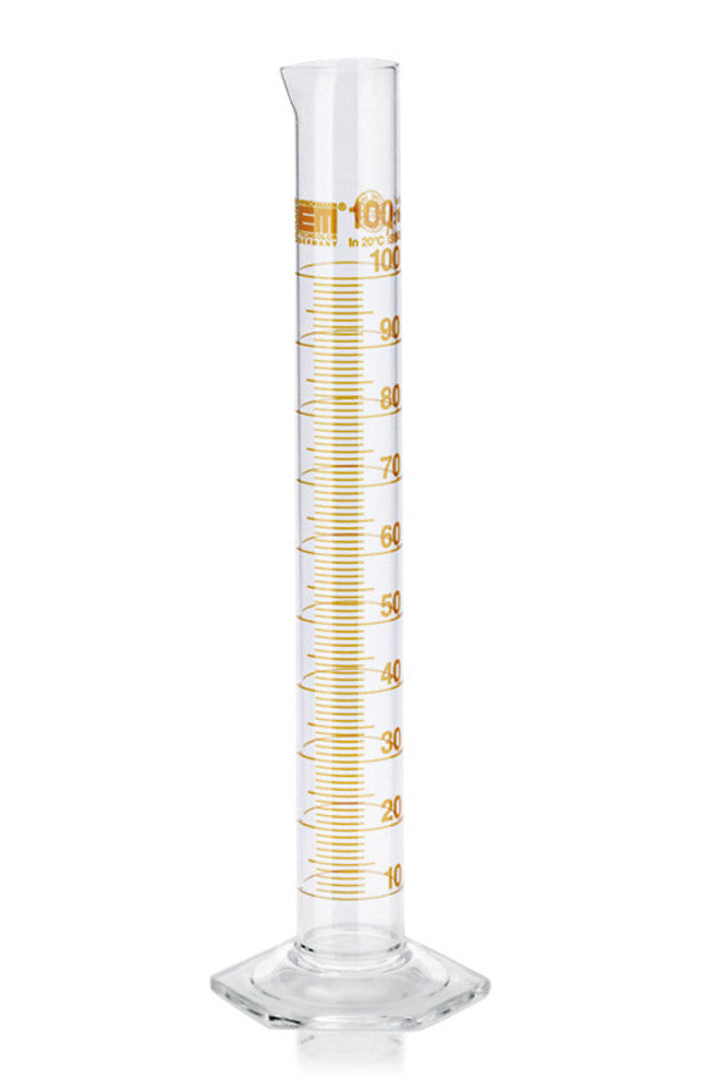 Cl. A measuring cylinders,amber markings, DURAN®, tall, subdivision 1.0 ml - Luminix Health