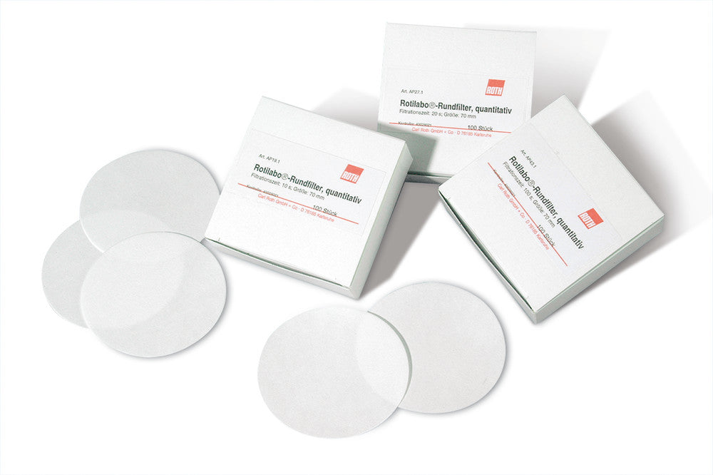 Rotilabo®-round filters, type 12A, cellulose, Ø membrane 90 mm, 100 unit(s) - Luminix Health