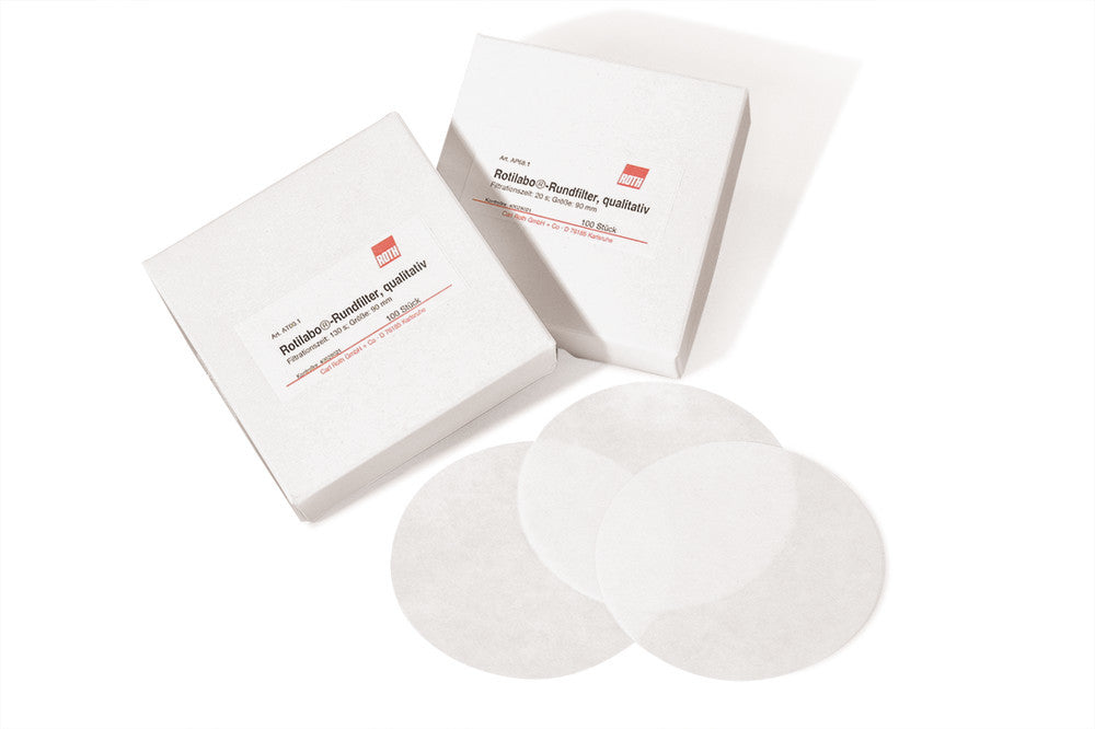 Rotilabo®-round filters, type 601A, cellulose, Ø membrane 250 mm, 100 unit(s) - Luminix Health