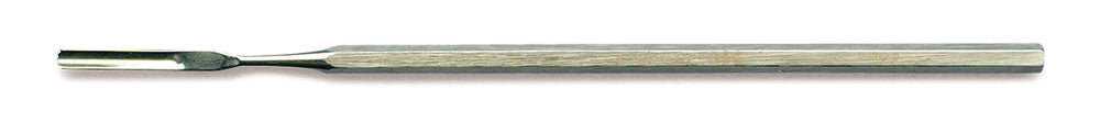 Micro-powder spatula, straight, L 150 mm, hexagonal handle, st. steel 18/10 - Luminix Health