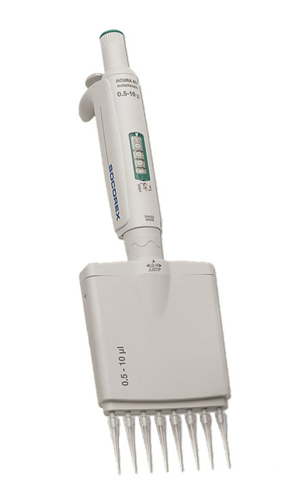 Multichannel pipet. Acura® 855, variable, by Socorex, 8-channel, 40 - 350 µl - Luminix Health