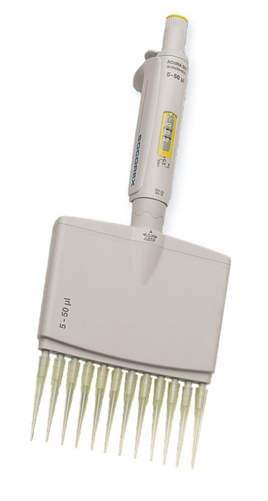 Multichannel pipet. Acura® 855, variable, by Socorex, 12-channel, 0.5 - 10 µl - Luminix Health