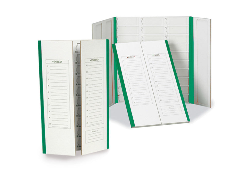 Preparation folders, green, for 20 microscope slides, 1 unit(s) - Luminix Health