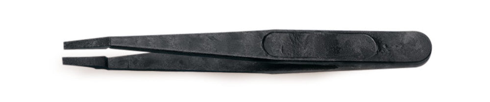 Plastic forceps, flat tips, Delrin, black, width 3,0 mm, L 11 cm, 3 unit(s) - Luminix Health