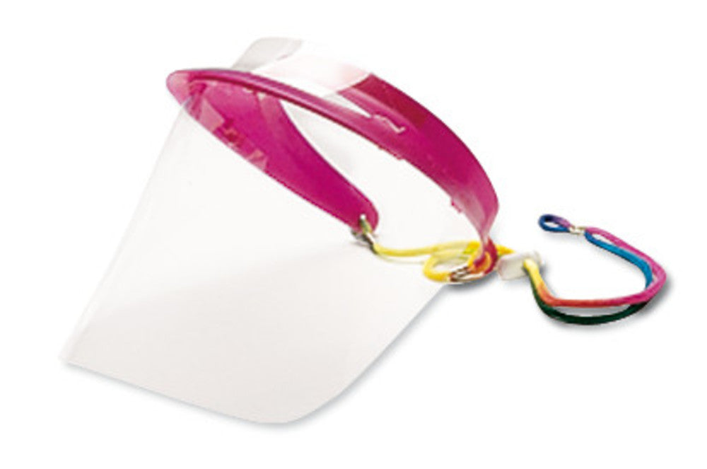 Face protection screen Polysoft, PC, neon pink, ultra-light, 1 unit(s) - Luminix Health