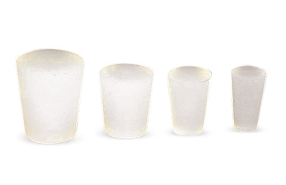 Rotilabo®-stoppers made of silic. rubber, Ø bottom 14 mm, Ø top 18 mm, H 20 mm - Luminix Health