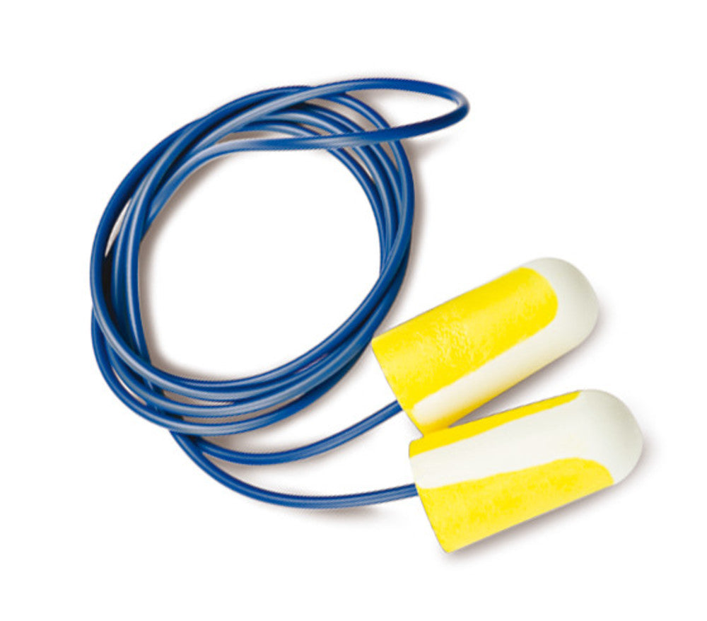 Disposable ear plugs Bilsom 304L, acc. DIN EN 352-2, with safety strap, 20 pair - Luminix Health