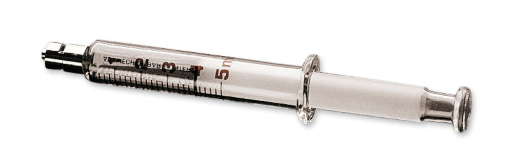 Glass syringe, borosilicate glass, metal cone, Luer-Lock-fitting, 10 ml - Luminix Health