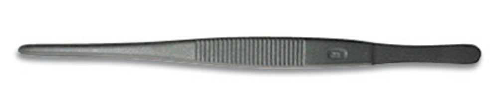 Forceps with PTFE-coating, blunt, stainless steel, black, length 145 mm - Luminix Health