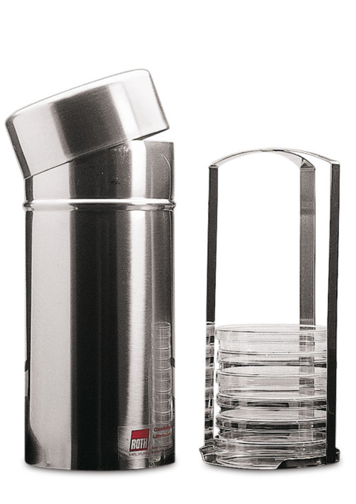 Rotilabo®-sterilization container, for 20 Petri dishes, stainless steel - Luminix Health