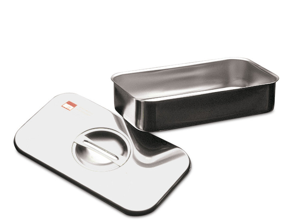Rotilabo®-instruments tray with lid, stainless steel, L 315 x W 215 x H 65 mm - Luminix Health