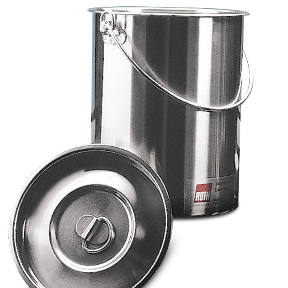Rotilabo®-carrier bucket, 18/10 stain.steel, 8 l, Ø 200mm, H 290mm, 1 unit(s) - Luminix Health