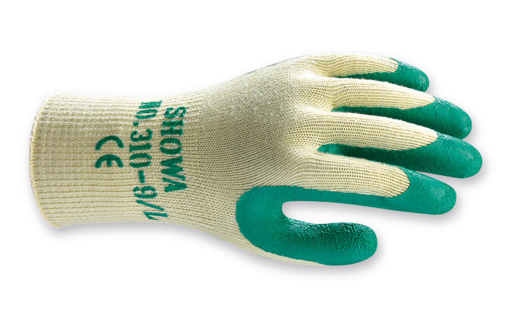 Multipurpose gloves size 8 (M), SHOWA 310 Grip Green, 10 pair - Luminix Health