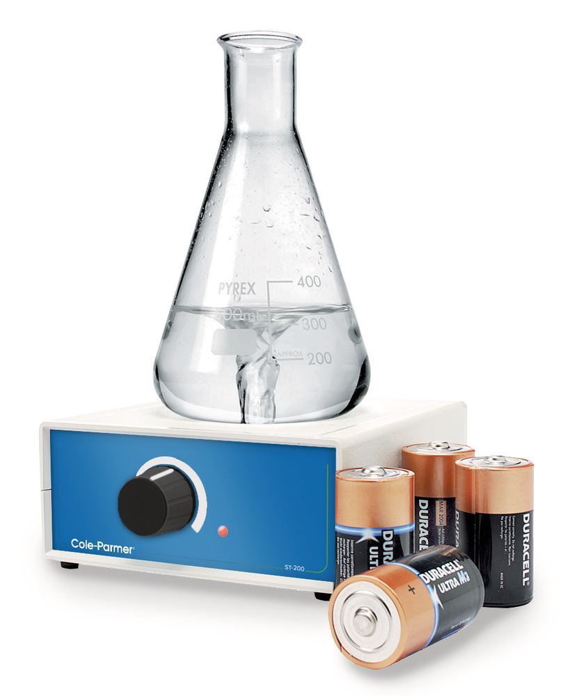Portable magnetic stirrer ST-200-P, 1300/min, 1.5 l, W150 x D160 x H70 mm - Luminix Health