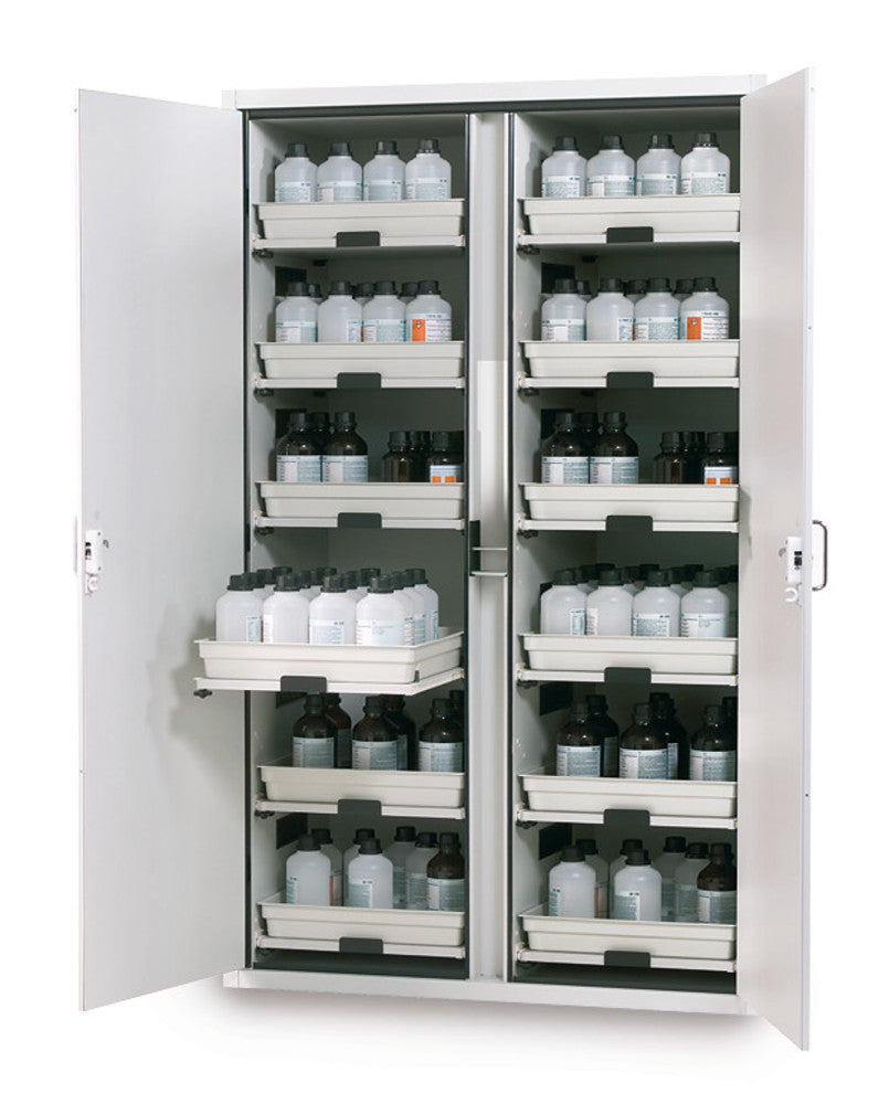 SL-Classic acid and base cabinets B1200, 2 panel doors, light grey, 1 unit(s) - Luminix Health