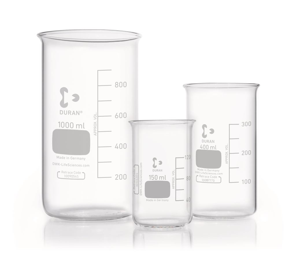 Beaker without spout, 100 ml, Ø 48 x H 80 mm, 10 unit(s) - Luminix Health
