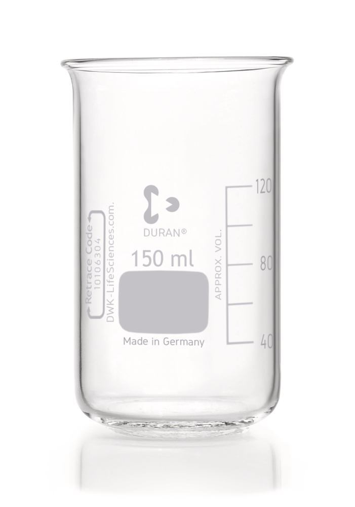 Beaker without spout, 150 ml, Ø 54 x H 95 mm, 10 unit(s) - Luminix Health