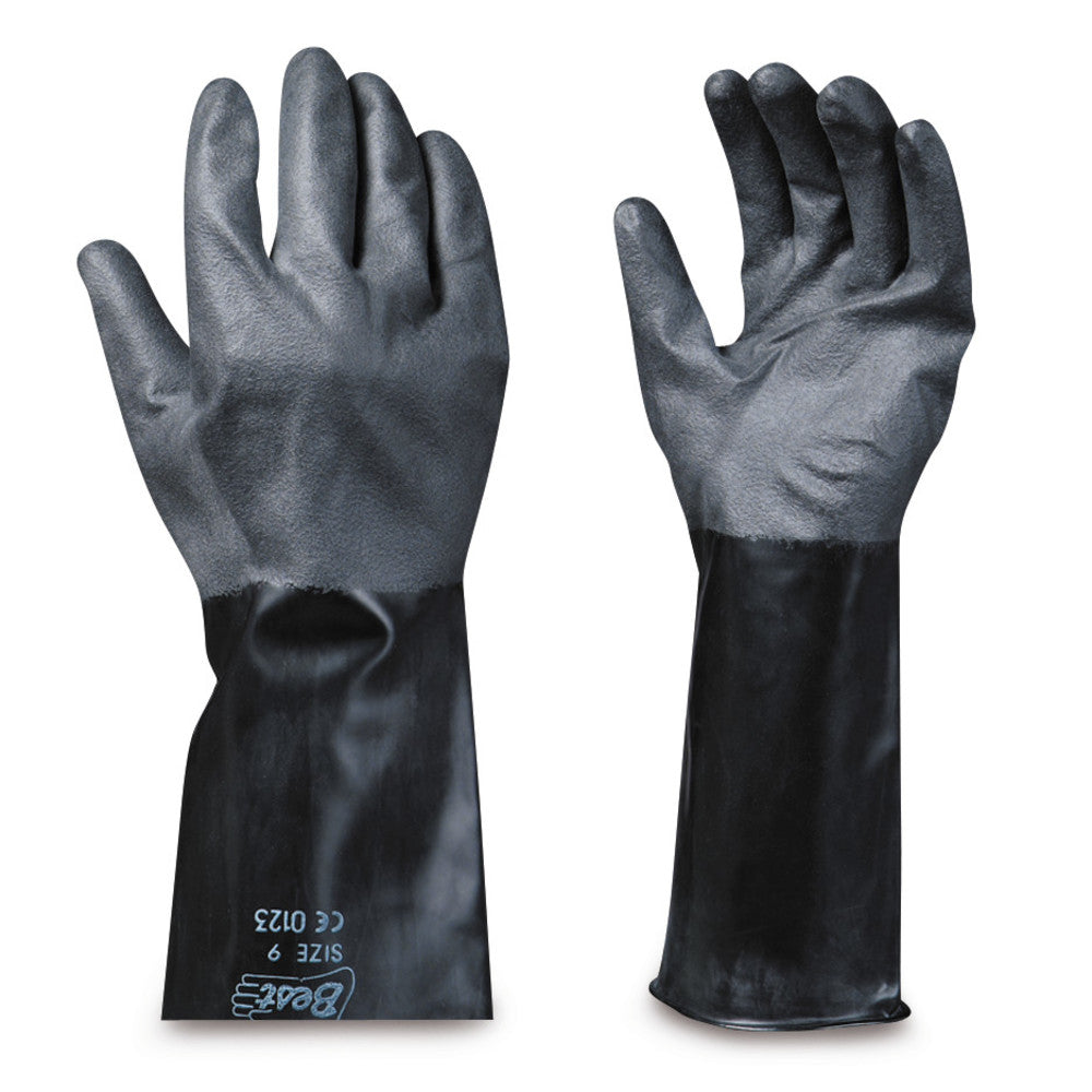 Butyl-gloves SHOWA 874R, size 7, thickness 0.35 mm, 1 pair - Luminix Health
