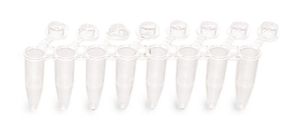 Rotilabo®-8-strip PCR reaction vials, PCR strips, attachable flat single caps - Luminix Health