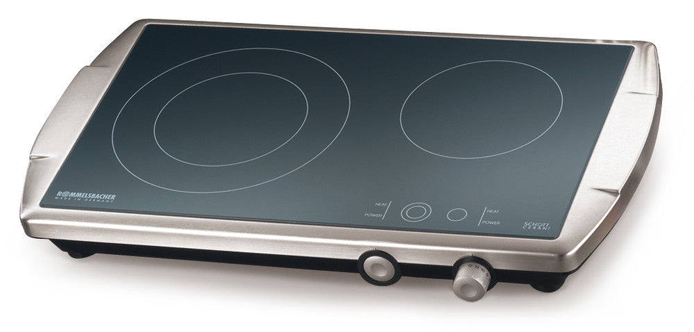 Twin hotplate CT 3400/E stainless steel, housing, Ceran® cooktop, 230 V - Luminix Health