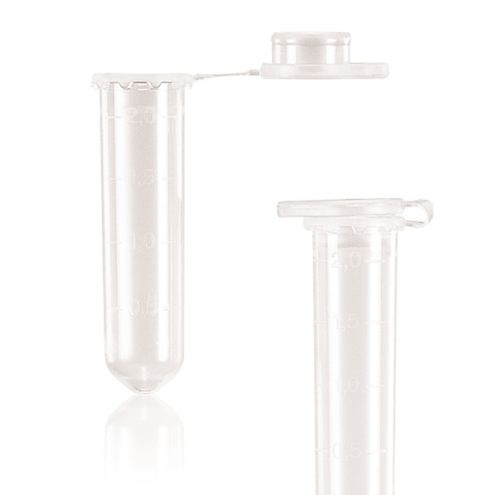 Microcentrifuge tubes 2 ml, PP, colourless, 500 unit(s) - Luminix Health