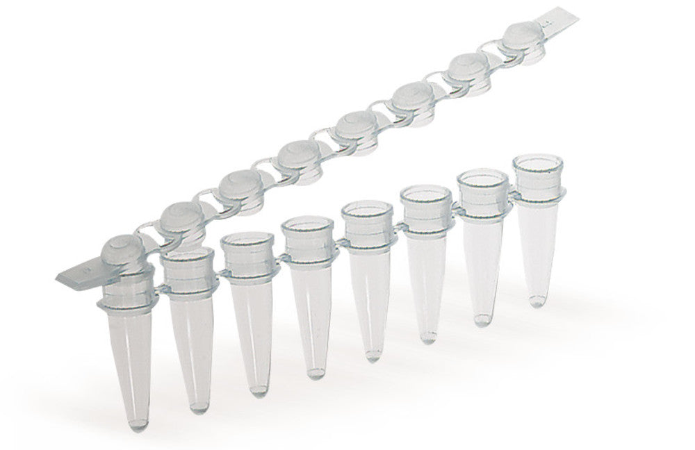 PCR-strips 8 tubes, PP, pink, with attached lid, 125 unit(s) - Luminix Health