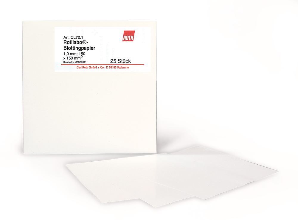 ROTILABO®Blotting papers, 200 x 200 mm, thickness 1,0 mm, 25 sheet(s) - Luminix Health