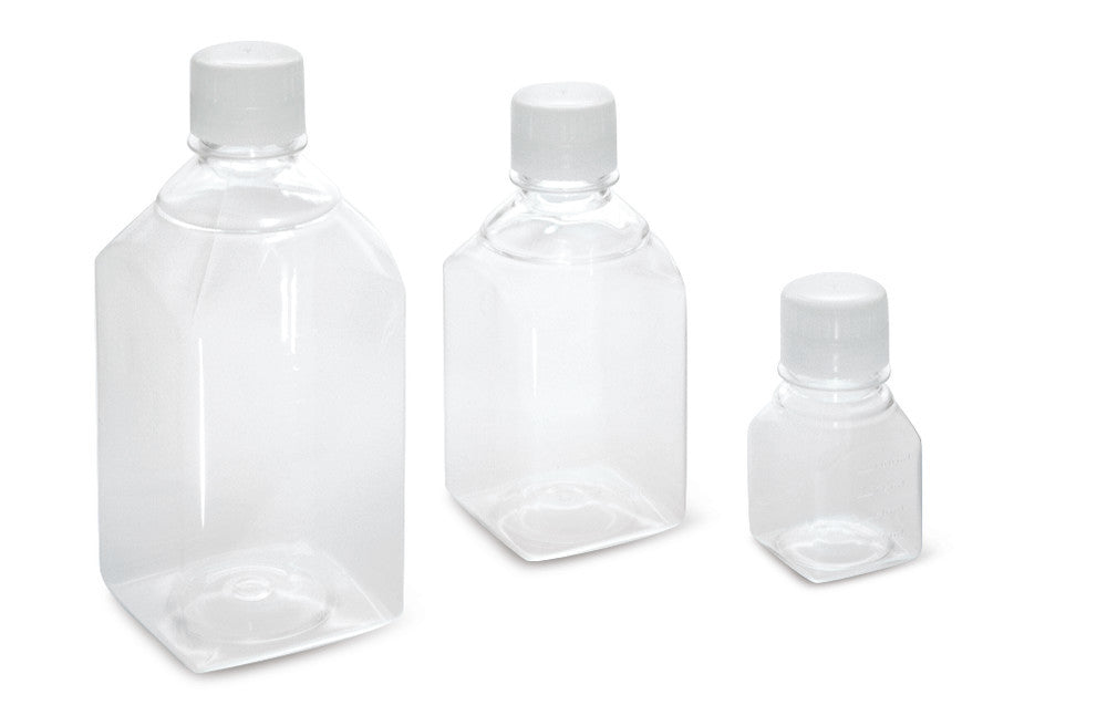 Medium bottles made of sterile PET, Square, 500 ml, 50 unit(s) - Luminix Health