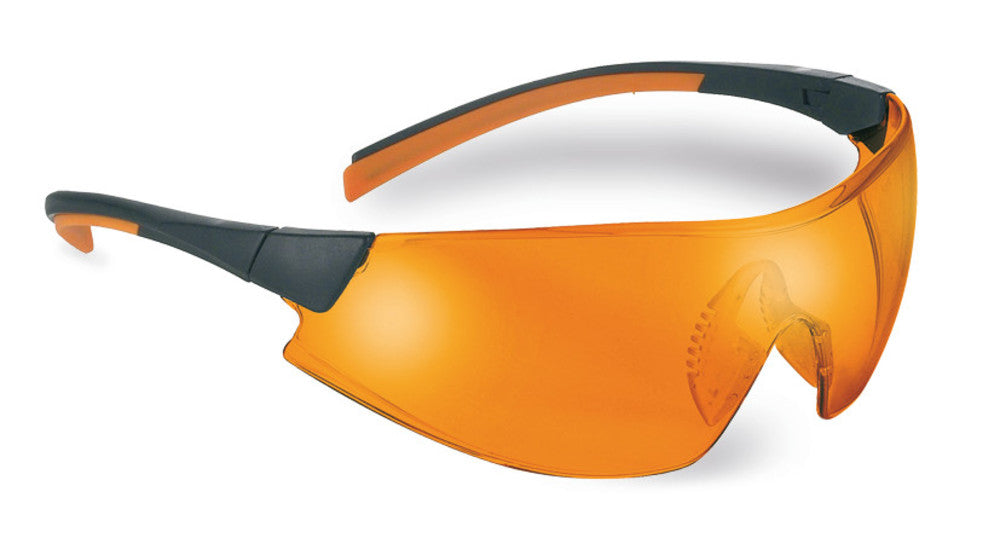 Safety glasses 546, clear orange, frame colour black/orange, 1 unit(s) - Luminix Health