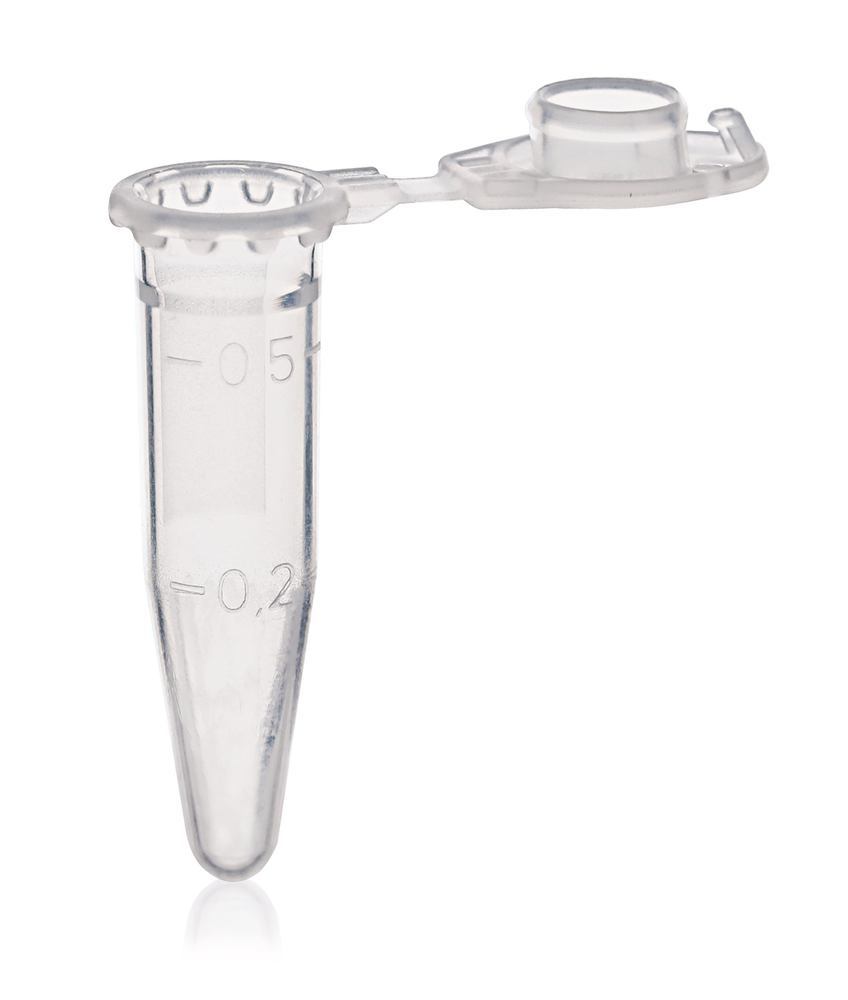 Reaction vials 0.5 ml, with lid lock, 500 unit(s) - Luminix Health