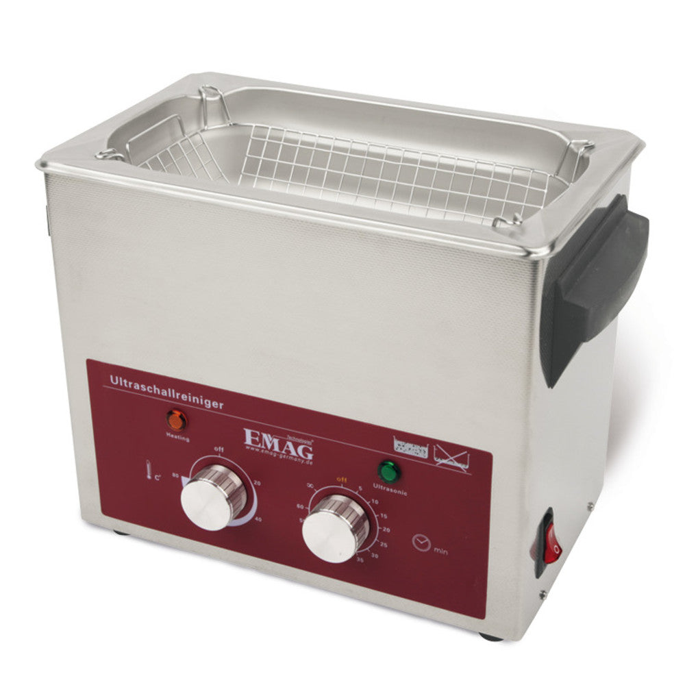 Ultrasonic cleaning unit Emmi® H 22, with heating, vol. 1.65 l, 1 unit(s) - Luminix Health