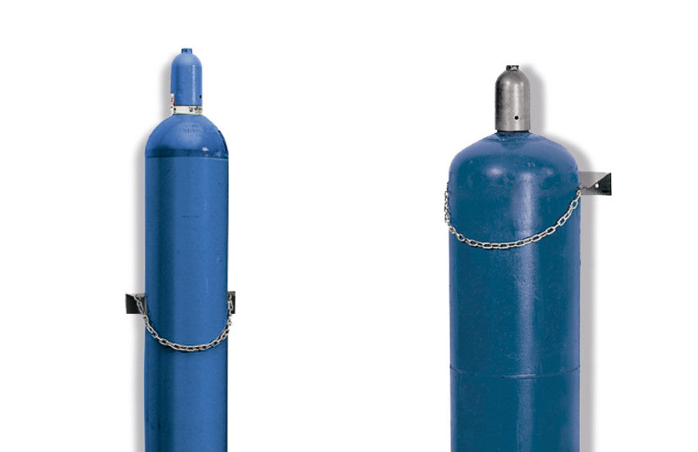 For wall-mounting of a single gas bottle, Ø 230 mm, incl. safety chain - Luminix Health