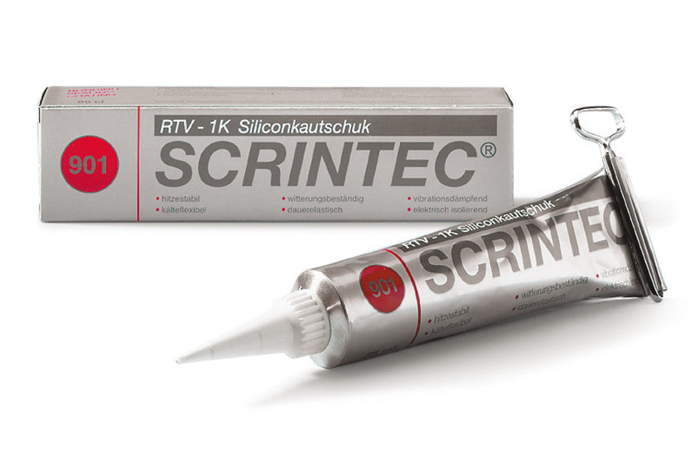 One comp. silicone rubber Scrintec® 901, red, acetic acid cross-linking, tube - Luminix Health