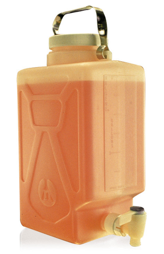 Fluorinated canister, with draincock, HDPE, 20 l, 1 unit(s) - Luminix Health