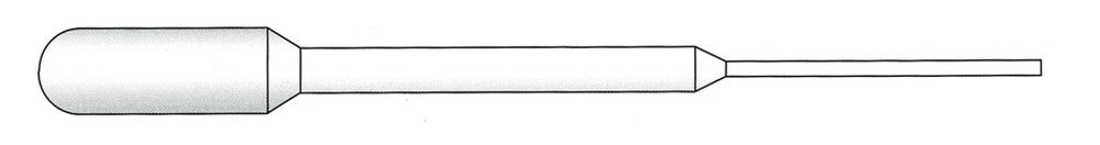 Standard pasteur pipettes, not graduated, LDPE, non-sterile, length 155 mm - Luminix Health