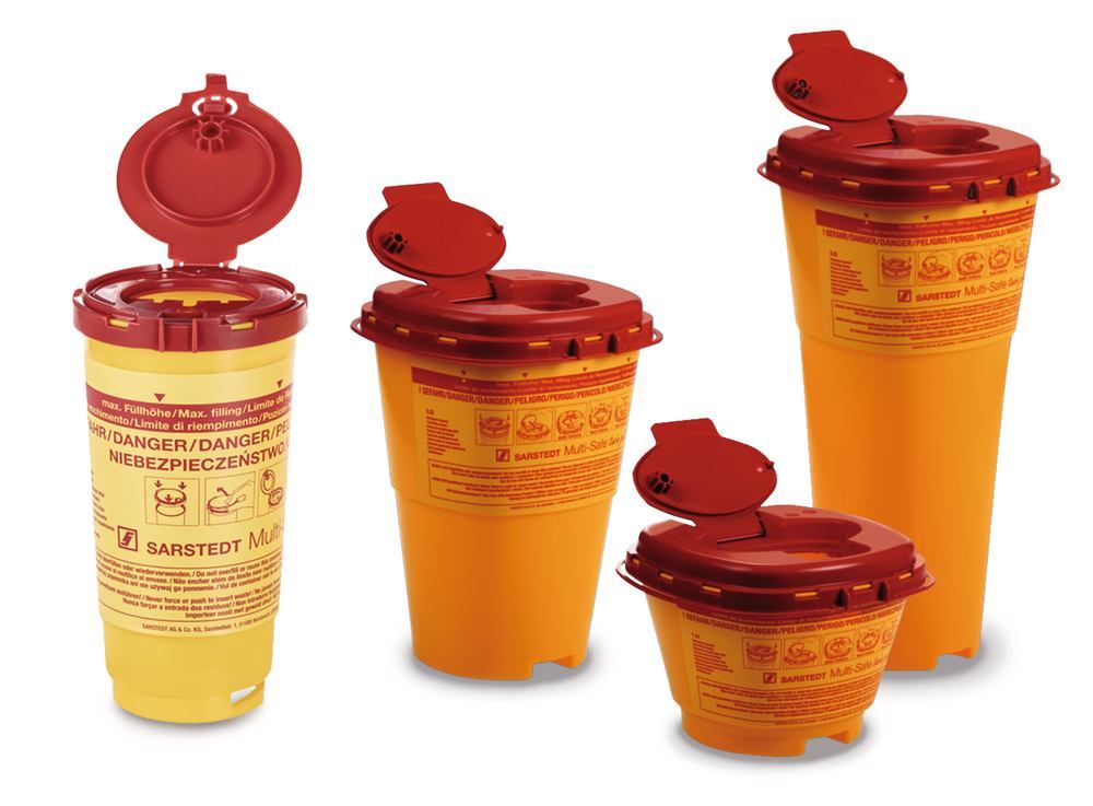 Multi-Safe twin plus 5000, Waste disposal container, PP, 5 l, 4 unit(s) - Luminix Health
