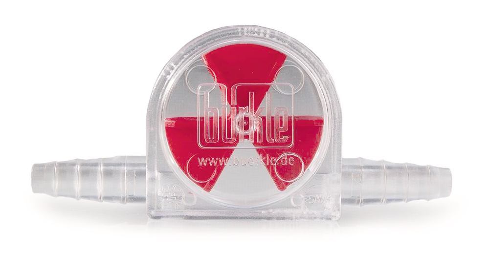 Flow meter with propeller, PMP, red, temperature stable up to +60 °C, 1 unit(s) - Luminix Health