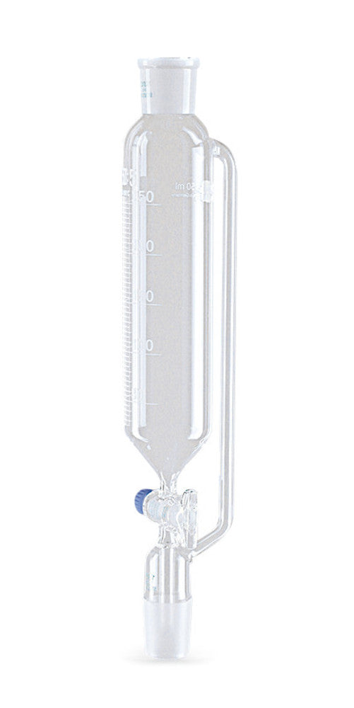 Dropping funnels with pressure compensation with solid glass plugs, 500 ml - Luminix Health